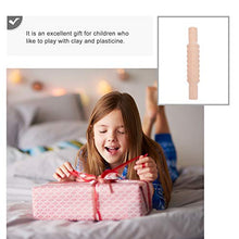 Load image into Gallery viewer, NUOBESTY Clay Modeling Roller DIY Handmade Craft Plasticine Clay Rolling Pin Wooden Handle Pottery Tool Plasticine Supplies for Children Kids Stripe
