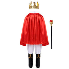 Load image into Gallery viewer, dPois Baby Boys Medieval Prince Costume Kids Halloween Cosplay Fancy Dress up King Role Play Masquerade Party Outfits Blue 12-14
