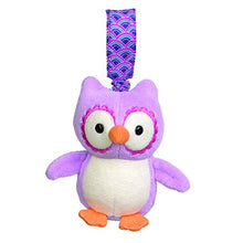 Load image into Gallery viewer, Apple Park Organic Picnic Pals Stroller Toy - Purple Owl
