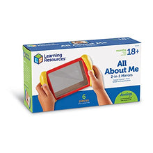 Load image into Gallery viewer, Learning Resources All About Me 2 in 1 Mirrors - 6 Pieces, Ages 18+ Months Toddler Social Emotional Learning Toys, Mirror for Kids
