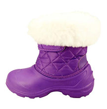 Load image into Gallery viewer, The Doll Maker Girl&#39;s Weather-Resistant Fur Lining Strap Zipper Winter Snow Boot (Little Kid/Big Kid) - ST194001E-12
