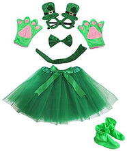 Load image into Gallery viewer, Petitebella Combined Cutie Animals Headband Tutu Shoes 6pc Girl Costume 1-5y (Clover Glasses, One Size)
