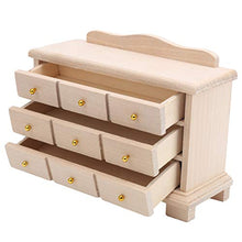 Load image into Gallery viewer, GLOGLOW Mini Dollhouse Furniture, 1:12 Simulation Wooden Cabinet Drawers Model Miniature Furniture Doll House Accessory
