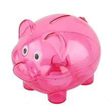 Load image into Gallery viewer, Piggy Bank, Pig Cute Transparent Bank Gifts Coins Bank, Baby Savings Bank, for Boys for Girls(Trumpet Rose)
