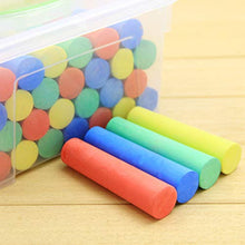 Load image into Gallery viewer, Puseky Sidewalk Chalk Set with Carry Box Washable Colored Chalk Outdoor Toy 50pcs
