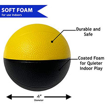 Load image into Gallery viewer, Botabee Foam Mini Basketball Set for Mini Hoop Basketball, 4 Pack | Set Includes (2) 4&quot; Foam Basketballs and (2) 5&quot; Foam Basketballs
