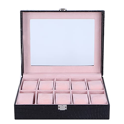 Jewelry Display Case, Commercial Watch Display Box Artificial Leather for Jewelry Shop for Watch Shop