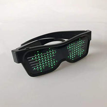 Load image into Gallery viewer, NUOBESTY LED Flash Glasses Glow in The Dark Eyeglasses Light Up Flashing Eyewear Novelty Shutter Shades Glasses for Party Bar Nightclubs (Green)
