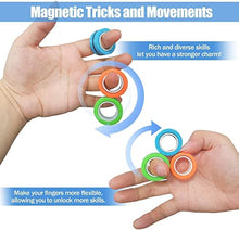 Load image into Gallery viewer, AHEYE Fidget Toys - Finger Magnetic Rings, Fidget Ring Spins for Adult Fidget Magnets Spinner Rings &amp; Anxiety Relief Therapy, Fidget Pack Great Gift for Adults Teens Kids (Red)

