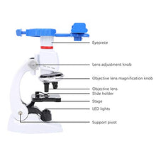 Load image into Gallery viewer, Children Microscope 1200X, Biological Monocular Microscope, Easy Set up and Operate Microscope for Kids Gift Beginner/Students

