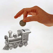 Load image into Gallery viewer, LIOOBO 1pc Piggy Bank Steam Train Shaped Metallic Craft Creative Saving Pot Money Box Desktop Decor Coin Bank for Office Home
