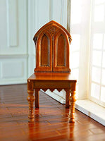 ARTLEER 1/12 Chair Desk Chair Dollhouse Furniture Wooden Handmade Vintage Fine Simple YZ002