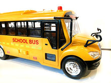 Load image into Gallery viewer, Big Daddy Huge Yellow School Bus with Lights and Cool Openable Doors Pull Back Toy School Bus with Sounds and Songs for Girls, Boys, Toddlers
