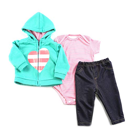 Medylove Reborn Baby Doll Clothes Girls 3pieces Set Outift for 20-23inch Reborn Dolls Baby Girl Clothing