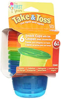 The First Years Take & Toss Snack Cups - 4.5 Ounce, 6 Pack