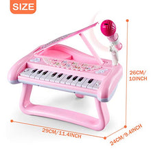 Load image into Gallery viewer, ZMZS First Birthday Toddler Piano Toys for 1 Year Old Girls, Baby Musical Keyboard 22 Keys Kids Age 1 2 3 Play Instrument with Microphone
