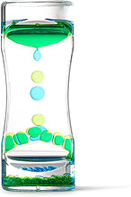 Load image into Gallery viewer, Special Supplies Liquid Motion Bubbler Toy (1-Pack) Colorful Hourglass Timer with Droplet Movement, Bedroom, Kitchen, Bathroom Sensory Play, Cool Home or Desk Decor (Green)
