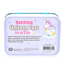Load image into Gallery viewer, Hatching Unicorn Rainbow Egg Multicolored, Tin of 2 Eggs. Girls Birthday, Stocking Stuffer, Party Favor
