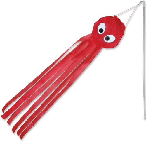 Premier Kites 18024 12-Pack Wind Wand Spinner, Red Octopus
