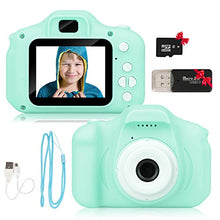 Load image into Gallery viewer, Kids Camera for Boys and Girls Digital Selfie Camera Upgrade13MP 1080P IPS 2 Inch HD Screen Photos &amp; Video Camcorders Rechargeable for Kids Aged 3 Year and Up Toy Christmas Birthday Gifts (Green)
