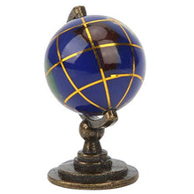 Load image into Gallery viewer, Okuyonic Elegant 1:12 Miniature Globe for Kids Great Gift (Blue Ball Bronze seat)
