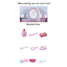 Load image into Gallery viewer, New Children&#39;s Suit, Simulation Wooden Princess Dressing Table Vanity Table Play House Girl Storage Jewelry Box, Pink
