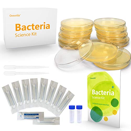 Onnetila Bacteria Science Kit Petri Dishes with Agar Educational STEM Science Fair Project Kit for Kids Age 9 and Above