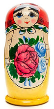 Load image into Gallery viewer, 170 mm Red Head Semenovskaya Handpainted Wooden Matryoshka Doll 7 pcs
