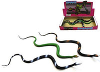4 Asstorted Color Plastic 30 Inch Fake Rubber Snakes - Novelty Play Reptile Garden Snake