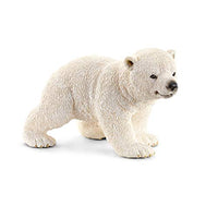 SCHLEICH Wild Life, Animal Figurine, Animal Toys for Boys and Girls 3-8 Years Old, Walking Polar Bear Cub