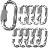 8mm Quick Link Oval Carabiner 10pcs M8 Quick Links Chain Connector Stainless Steel Swing Clip Screw Lock Swing Set by STARVAST for Swing Play Set