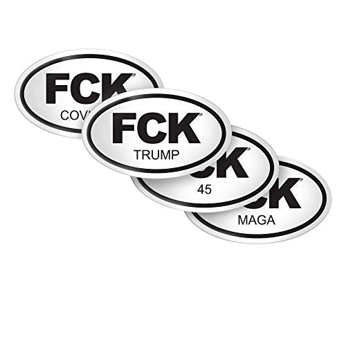 DESTINATION FCK Trump - MAGA - 45 - COVID Sticker - 4 Pack