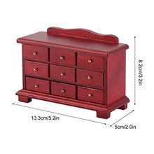 Load image into Gallery viewer, 1/12 Cabinet Mini Cabinet Wood Cabinet Toy Mini Furniture House Accessory Role Play Toy for Boys and Girls(red)

