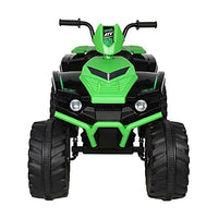 All Terrain Vehicle Dual Drive Ride On ATV Car for Kids with Slow Start Rechargeable Electric Car with 2 Different Speed Modes for Kids Boys Girls, Green