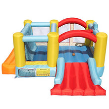Load image into Gallery viewer, Inflatable Water Slide Pool Bounce House,Bounce House Inflatable Jumping Castle a Basketball Hoop with Ball and a Slide Kids Splash Pool Water Slide Jumper Castle for Summer Party
