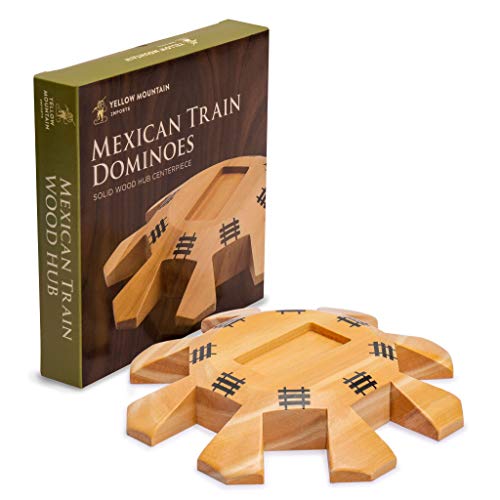 Yellow Mountain Imports Wooden Hub Centerpiece For Mexican Train Dominoes