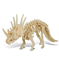 Load image into Gallery viewer, Puzzled Styracosaurus Wooden 3D Puzzle Construction Kit
