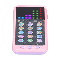 Baby Phone Toy Color Screen Early Educational Music Children Phone Toy English Language 2.9 x 1.3 x 5.8in(Pink)