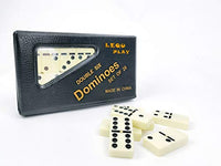 LEQUPLAY Classic Double 6 Dominoes Game Set with PVC case