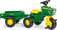 Rolly John Deere 3 Wheel Trac with Trailer Ride On