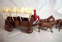 Load image into Gallery viewer, Classic Toy Soldiers, Inc Alamo Mexican 4 Horse Covered Wagon with Two Tops and One Drive in 54mm
