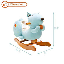 Load image into Gallery viewer, labebe - Baby Rocking Horse, Kids Ride on Toy, Wooden Riding Horse for 1-3 Years Old Boy&amp;Girl, Toddler/Child Outdoor&amp;Indooor Toy Rocker, Plush Stuffed Animal Rocker Chair, Infant Gift - Blue Squirrel

