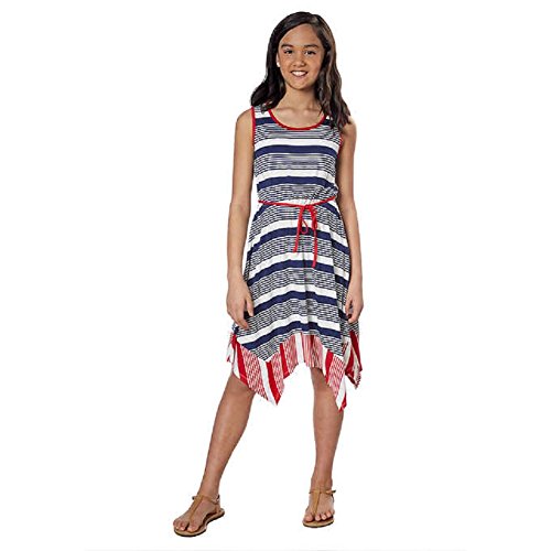 Paper Doll Girls' Dress,Stripes,12