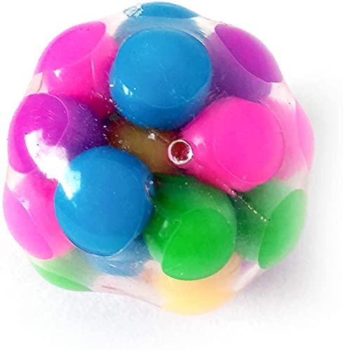 CJZZ Rainbow Squishy Stress Balls Fidget Toy, Rainbow Relief Squeezing Stress Ball for Kids Adults, Tear-Resistant, Non-Toxic,Suit ADHD, OCD, Funny Stress Ball