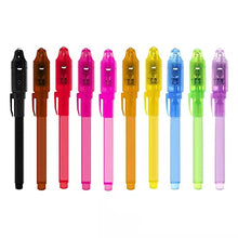 Load image into Gallery viewer, Invisible Ink Pen with Light, 10Pcs Magic Spy Pen for Secret Message, Birthday Party, and Kids Halloween Goodies Bags Toy
