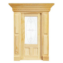 Load image into Gallery viewer, Dolls House Victorian Front Entrance Door Decorative Panel Wooden External DIY
