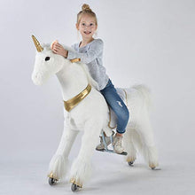 Load image into Gallery viewer, Ufree Unicorn Ride on Toy for Girls as Great Birthday Gift Large Mechanical Pony Horse with 44 inch Height for Everyone Above 6 Years Old Great Birthday Gifts

