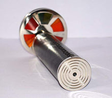 Load image into Gallery viewer, Brass and Leather 9&quot; Wheel Kaleidoscope Good Collectible Decorative
