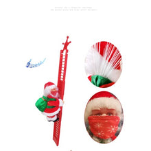 Load image into Gallery viewer, Santa Climbing Rope with Face Mask, Santa Claus Electric Christmas Toys with Music and Lights, Climbing up and Down, Hanging Ornament for Party/Home/Door/Wall/Holiday Decoration

