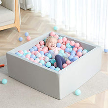 Load image into Gallery viewer, TRENDBOX Ball Pit 35.4x35.4x13.8in Square Baby Ball Pit Foam Ball Pit Ball Pool Indoor Ball Pits for Toddlers Babies Balls NOT Included - Light Gray
